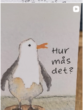 Dubbelkort med mås